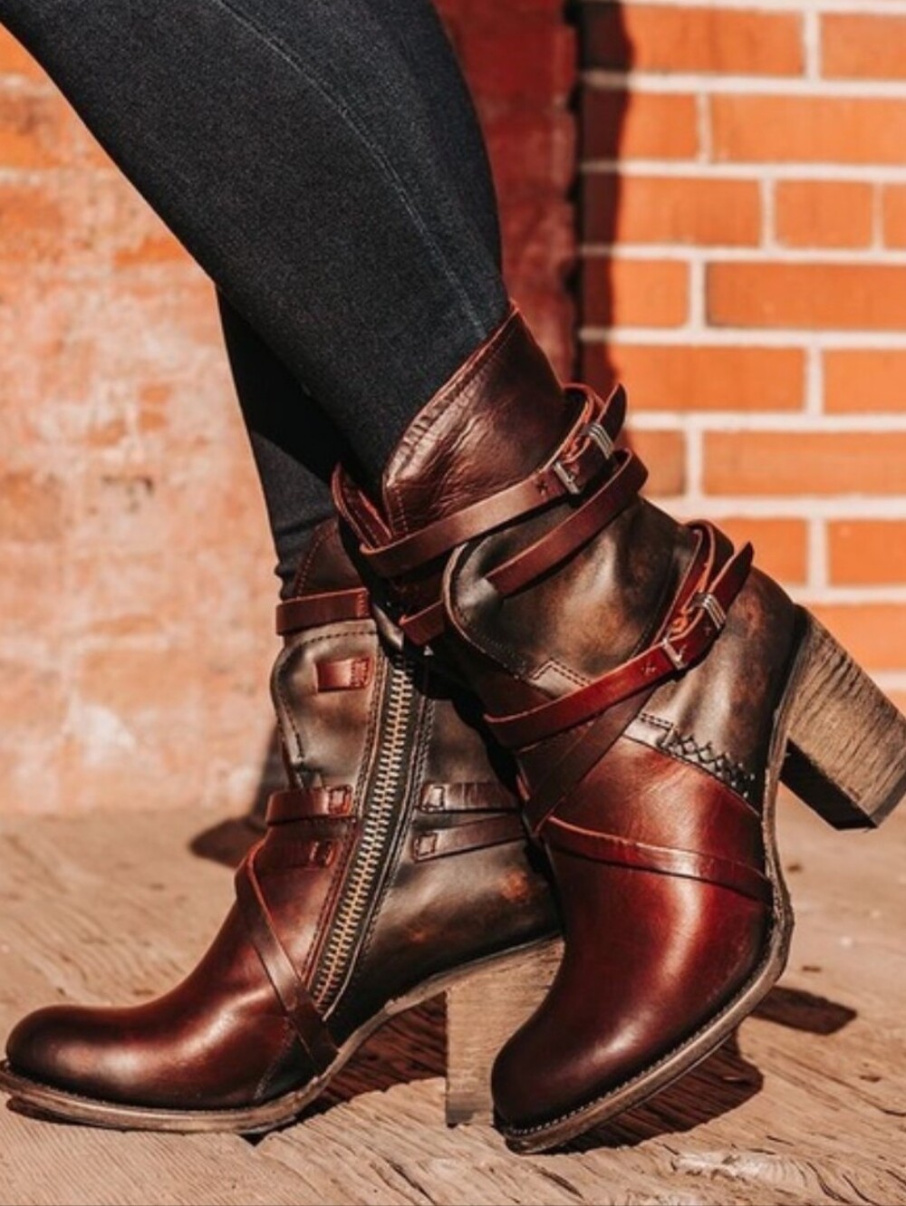 Freebird Baker Genuine Leather Boots In Wine Multi Sz 11 New In Box Western
